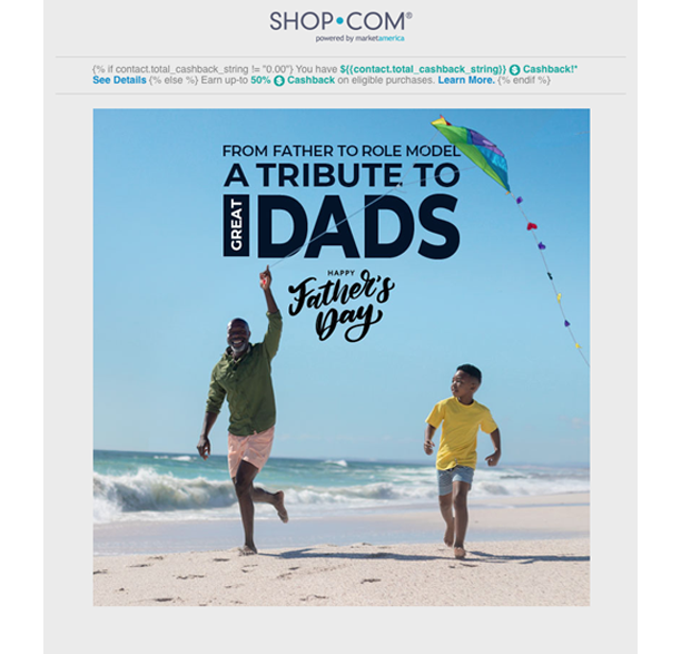 shop.com, Father's Day push email