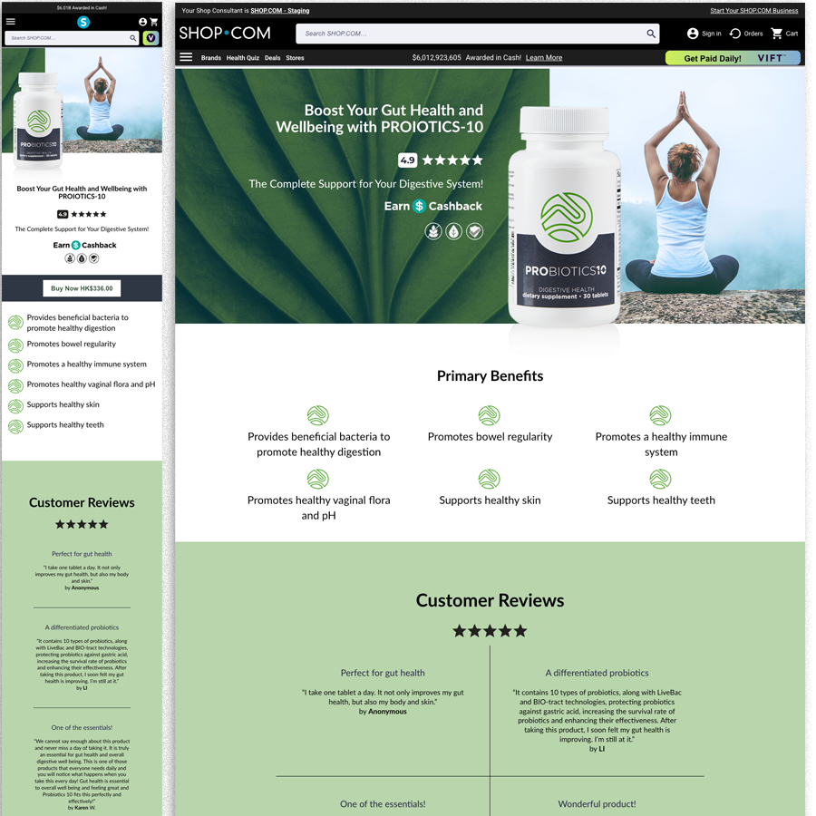 Marketamerica Landing Page For shop.com