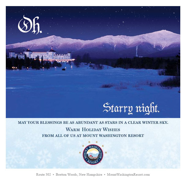 Mount Washington Resort, Christmas Push Email
